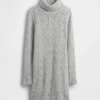 CashSoft Pointelle-trui-jurk met col