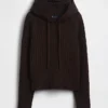 CashSoft relaxte hoodie met kabelpatroon