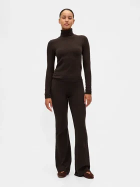 CashSoft stretch broek met wijde pijpen