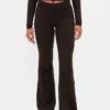 CashSoft stretch broek met wijde pijpen