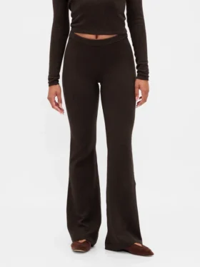 CashSoft stretch broek met wijde pijpen