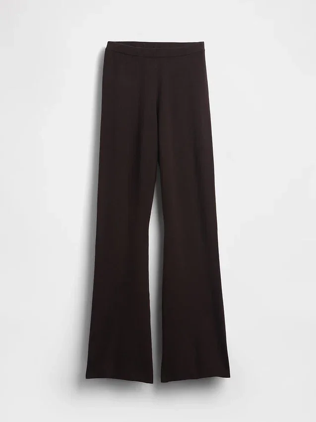 CashSoft stretch broek met wijde pijpen