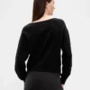 CashSoft stretch cropped trui met lantaarnmouwen