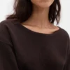 CashSoft stretch cropped trui met lantaarnmouwen