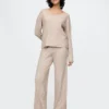 CashSoft sweaterbroek met brede ribbels