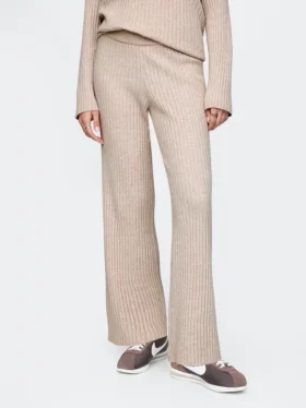 CashSoft sweaterbroek met brede ribbels