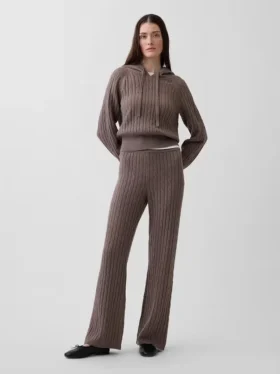 CashSoft-trui-broek met kabelpatroon
