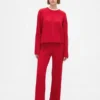 CashSoft-trui-broek met kabelpatroon