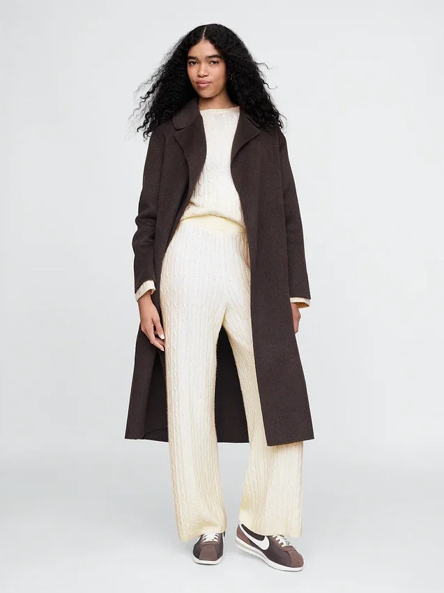 CashSoft-trui-broek met kabelpatroon