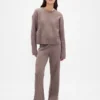 CashSoft-trui-broek met kabelpatroon