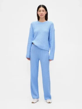 CashSoft-trui-broek met kabelpatroon