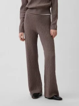 CashSoft-trui-broek met kabelpatroon
