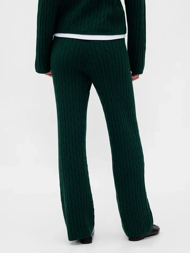 CashSoft-trui-broek met kabelpatroon