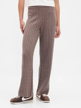 CashSoft-trui-broek met kabelpatroon