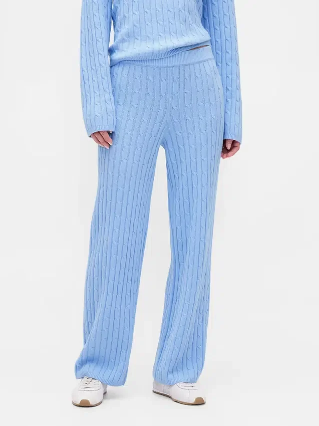 CashSoft-trui-broek met kabelpatroon