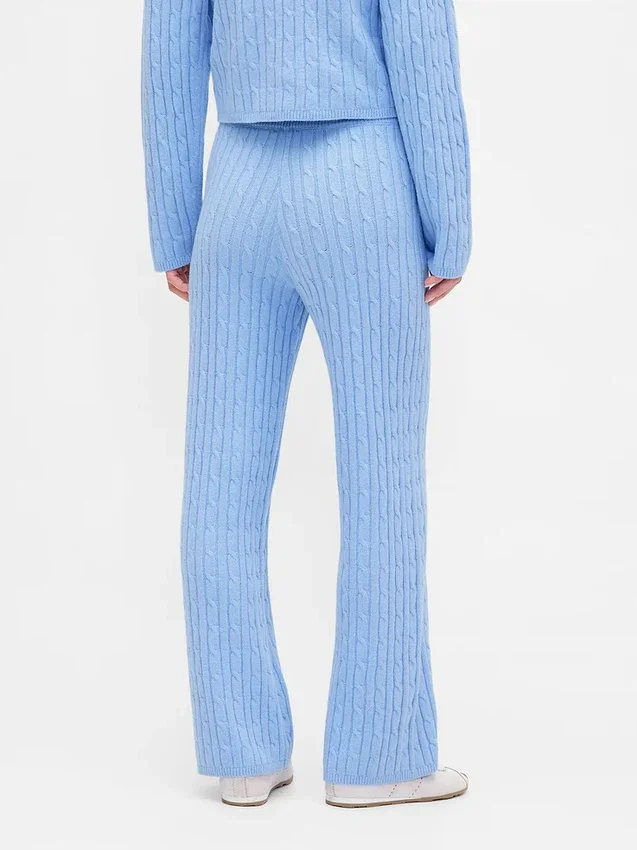 CashSoft-trui-broek met kabelpatroon