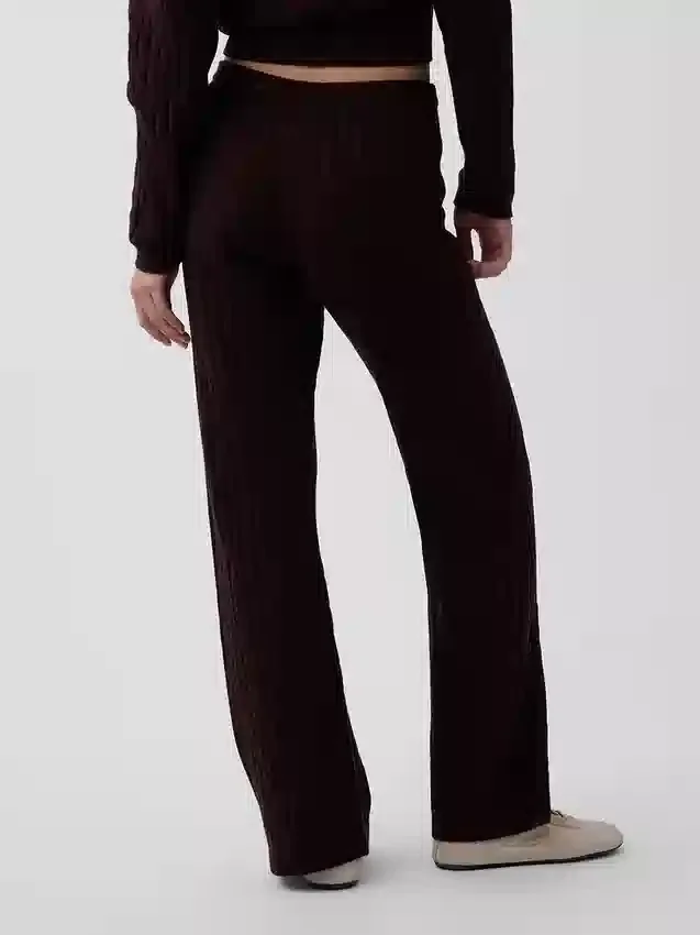 CashSoft-trui-broek met kabelpatroon
