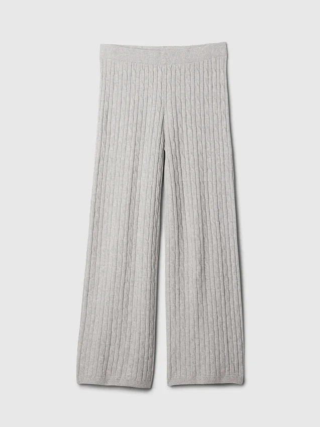 CashSoft-trui-broek met kabelpatroon