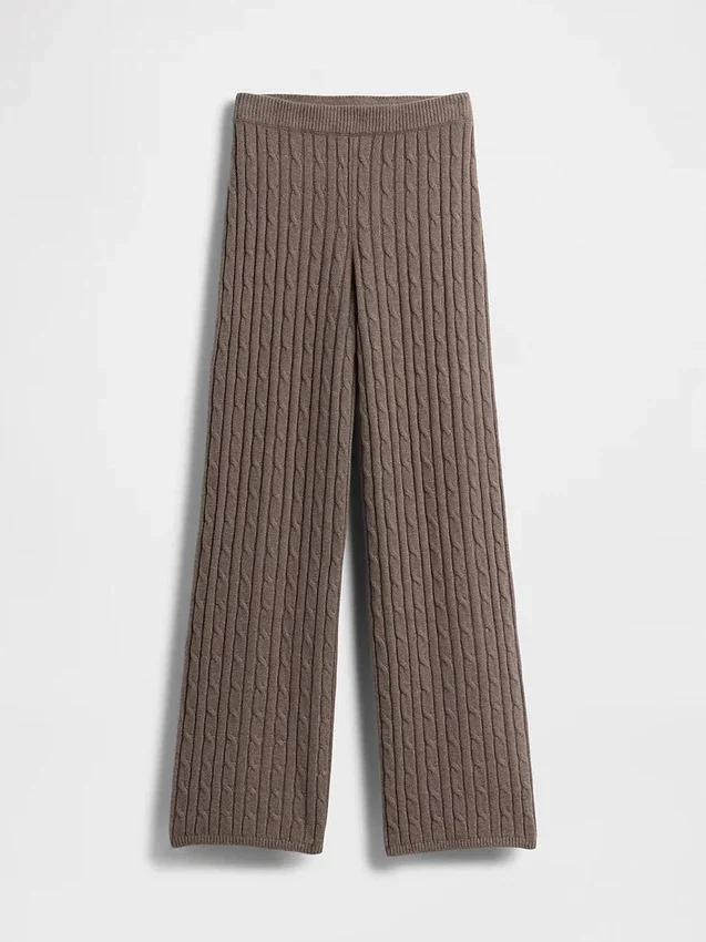 CashSoft-trui-broek met kabelpatroon