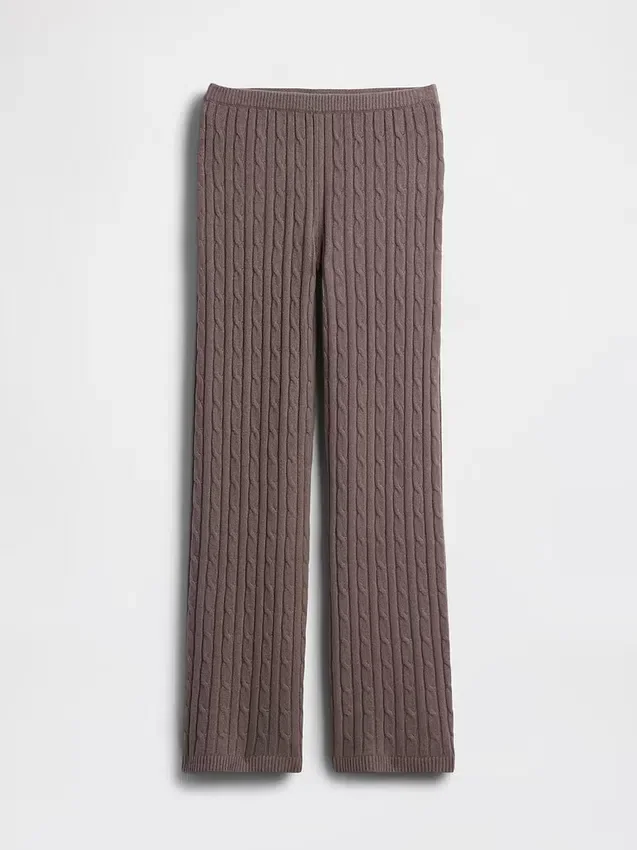 CashSoft-trui-broek met kabelpatroon