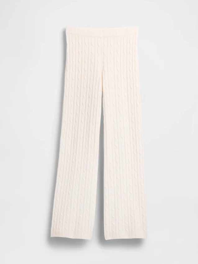 CashSoft-trui-broek met kabelpatroon