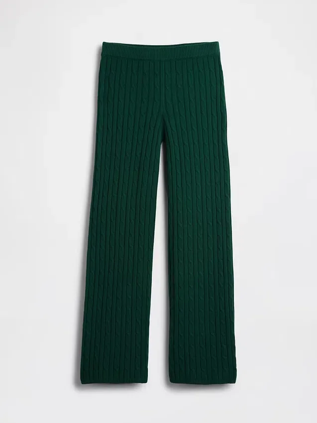 CashSoft-trui-broek met kabelpatroon