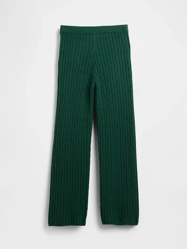 CashSoft-trui-broek met kabelpatroon