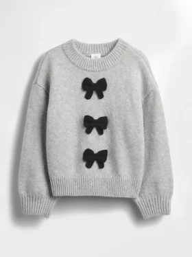 CashSoft-trui met strik voor Baby & Peuter