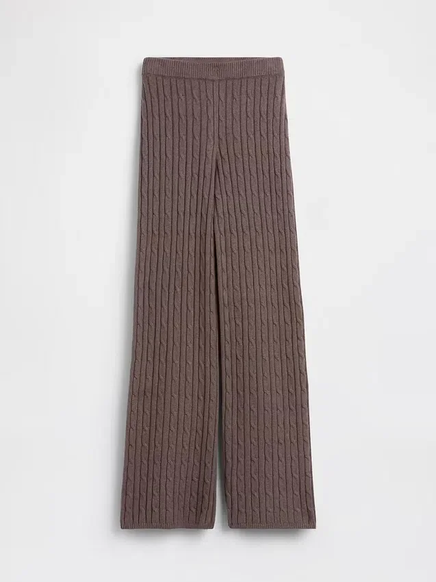 CashSoft-trui van kabelgebreid tricot met relaxte pasvorm