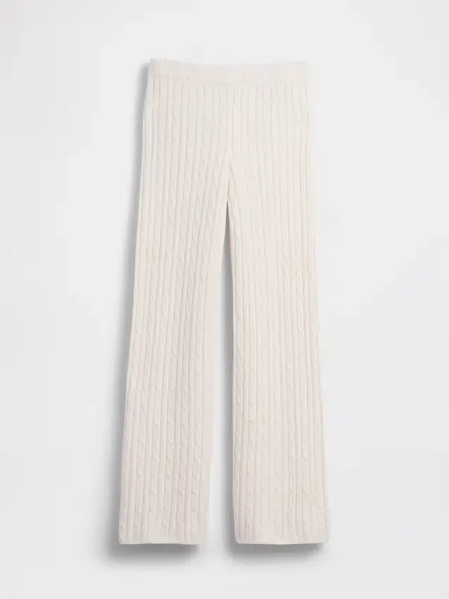 CashSoft-trui van kabelgebreid tricot met relaxte pasvorm