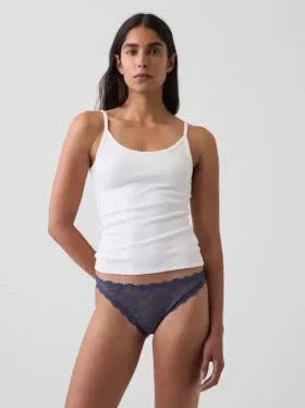 Cheeky-bikini met kant
