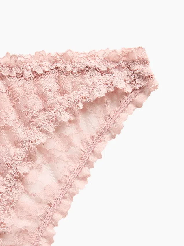 Cheeky-bikini met kant