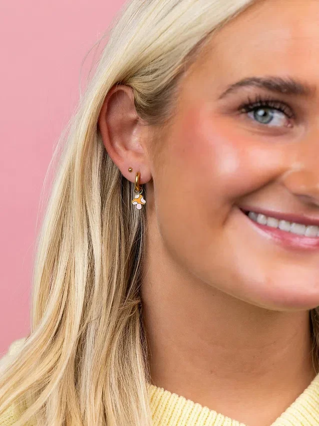 Co Garden-paddenstoelbedeltjes voor Huggie-oorbellen