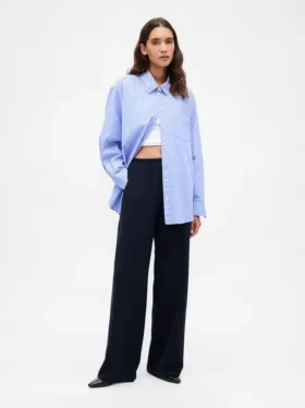 Comfortabele broek met wijde pijpen