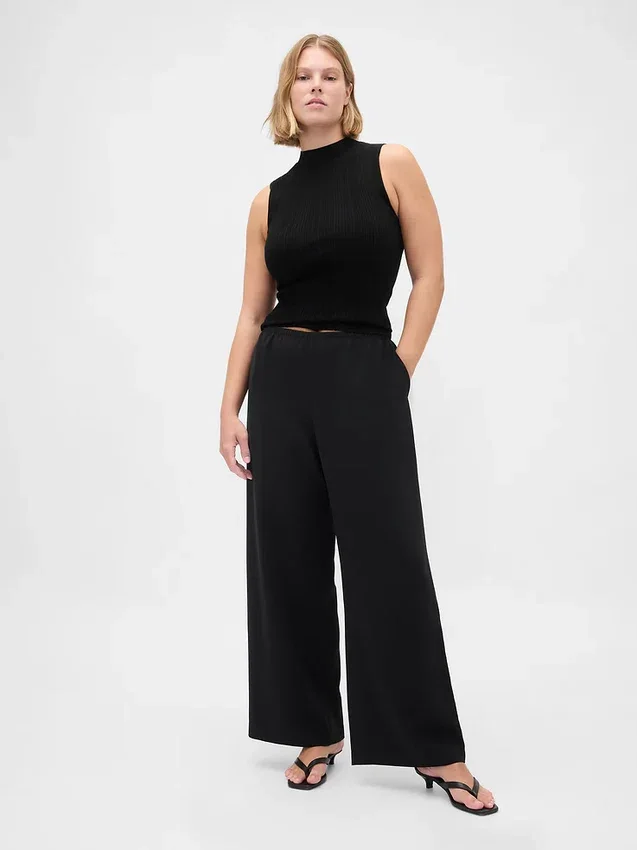 Comfortabele broek met wijde pijpen