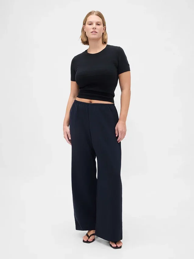 Comfortabele broek met wijde pijpen
