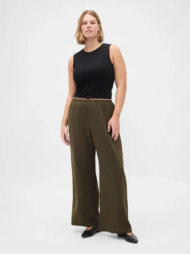 Comfortabele broek met wijde pijpen