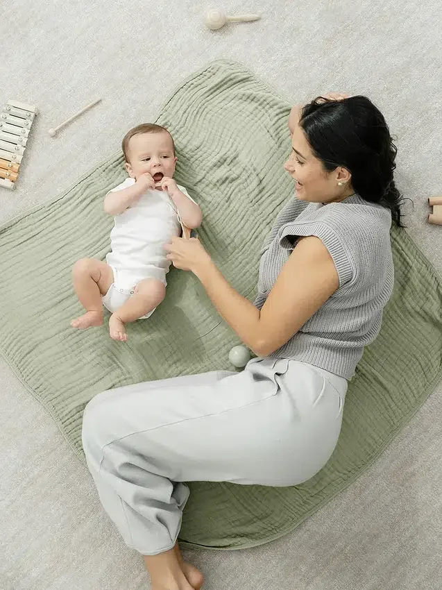 Comfy Cubs mousseline babydeken