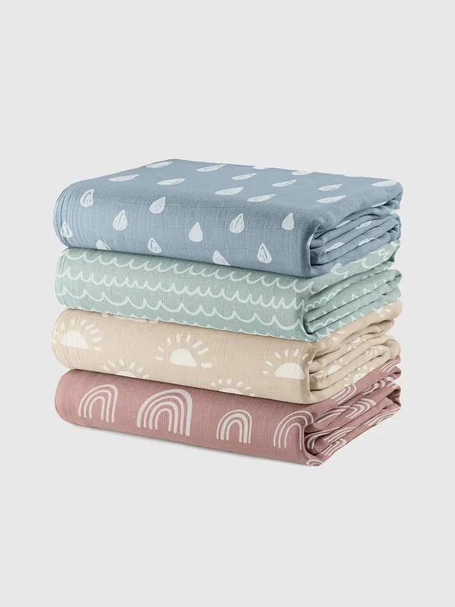 Comfy Cubs mousseline-inbakerdoek