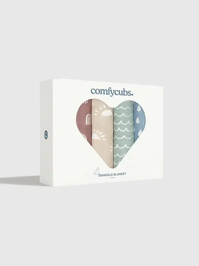 Comfy Cubs mousseline-inbakerdoek