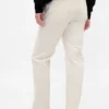 Corduroy '90s slim straight broek met hoge taille