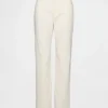 Corduroy '90s slim straight broek met hoge taille