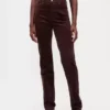 Corduroy '90s slim straight Jeans met hoge taille