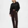 Corduroy '90s slim straight Jeans met hoge taille