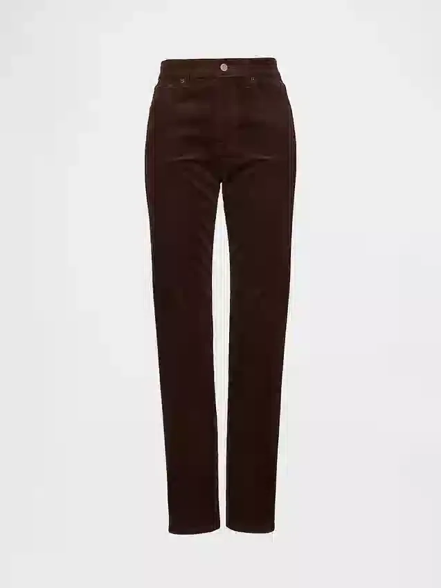 Corduroy '90s slim straight Jeans met hoge taille