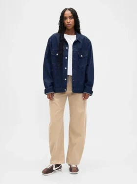 Corduroy broek met hoge taille