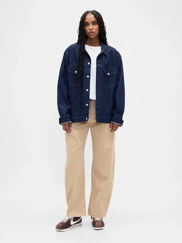 Corduroy broek met hoge taille