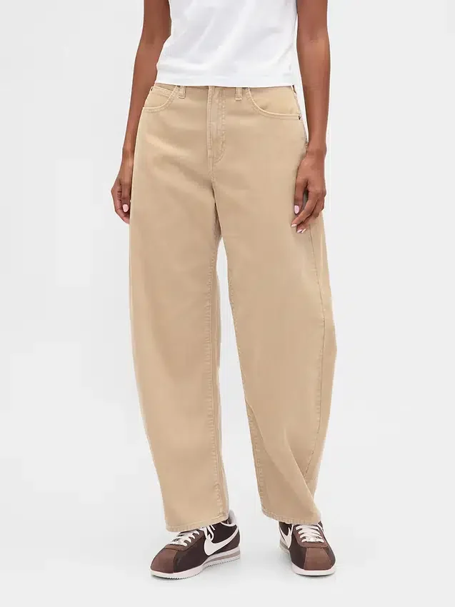 Corduroy broek met hoge taille