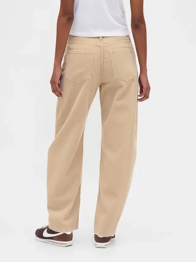 Corduroy broek met hoge taille
