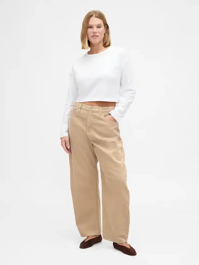 Corduroy broek met hoge taille